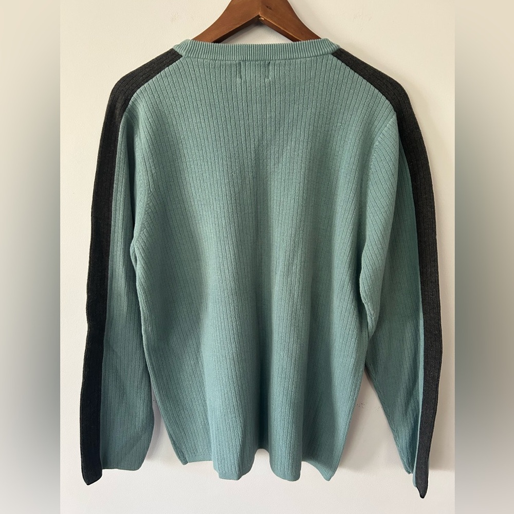 Mercer Street Studio Men’s Vintage Blue/Gray Sweater, 100% Cotton, Size Large - Picture 2 of 4